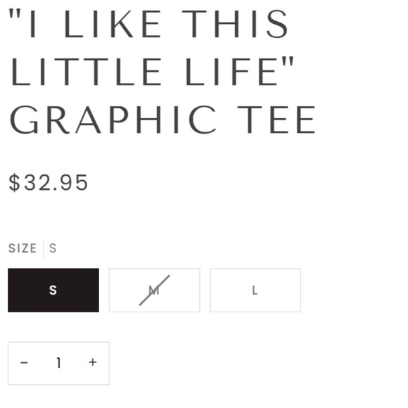 "I Like This Little Life" Things Between Graphic Tee Size S - Picture 4 of 4